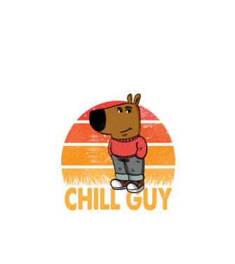 Chill guy Vintage minta fekete pólón