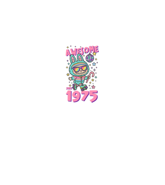 Awesome since 1975 Labubu - 50 éves születésnapra minta királykék pólón