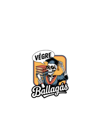 Végre ballagás minta fekete pólón