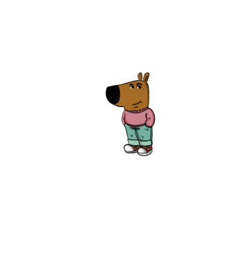 Chill Guy funky - fehér minta fekete pólón