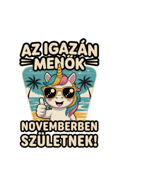 Az igazán menők novemberben születnek! minta fehér pólón