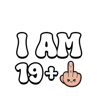 I am 19+1 minta fehér pólón