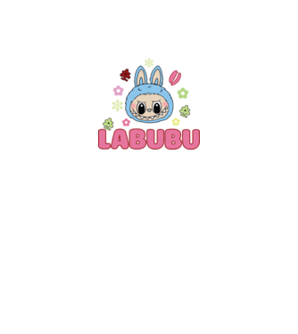 Labubu minta fekete pólón