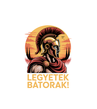 Legyetek bátorak! minta fehér pólón