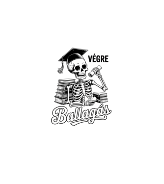 Végre ballagás minta fekete pólón
