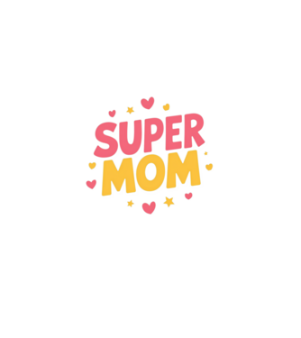 Super Mom fekete pólóra minta fekete pólón