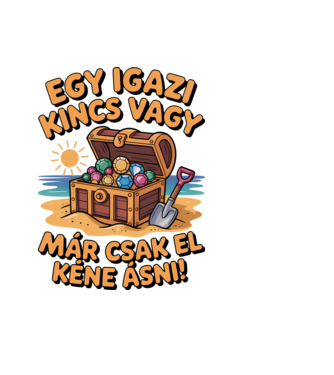 Egy igazi kincs vagy minta világoskék pólón