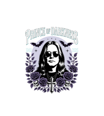 Prince of Darkness minta fehér pólón