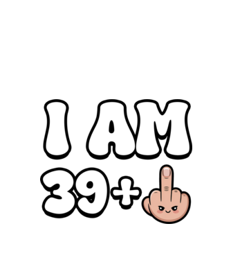 I am 39+1 minta fehér pólón