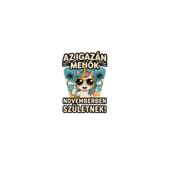 Az igazán menők novemberben születnek! minta fehér/piros pólón