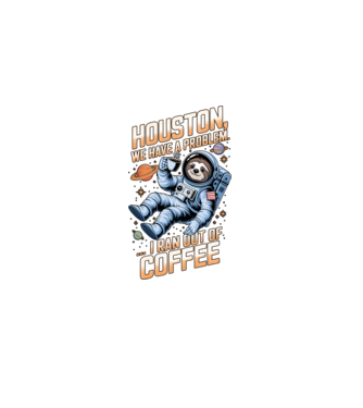 houston kávé problémánk van minta fekete pólón