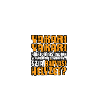 Yakari szia batyus helyzet minta fekete pólón