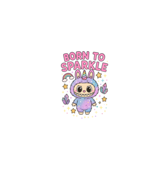 Born to sparkle minta homokszín pólón
