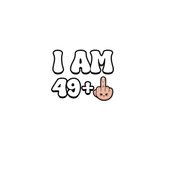 I am 49+1 minta fehér pólón