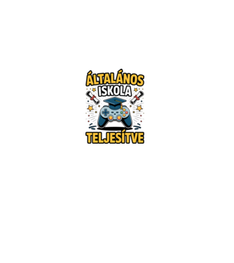 Általános iskola teljesítve minta fehér pólón