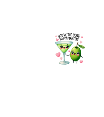You are the olive to my martini minta neonsárga pólón