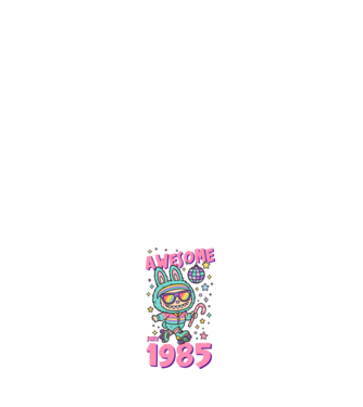 Awesome since 1985 Labubu - 40 éves születésnapra minta világos rózsaszín pólón