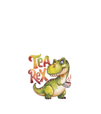 Tea Rex minta fehér pólón