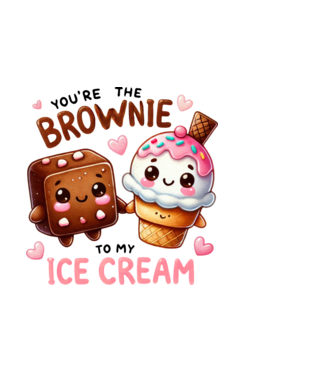 You are the brownie to my ice cream minta világoskék pólón