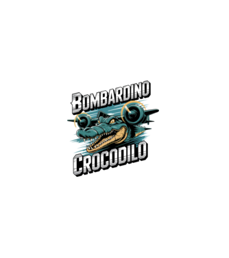 Bombardino Crocodilo 2 minta fekete pólón