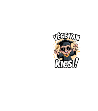 Vége van kicsi! minta neonsárga pólón