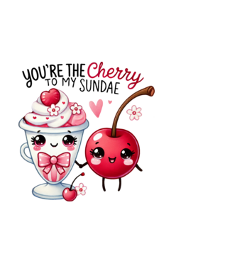 You are the cherry to my sundae minta világoskék pólón