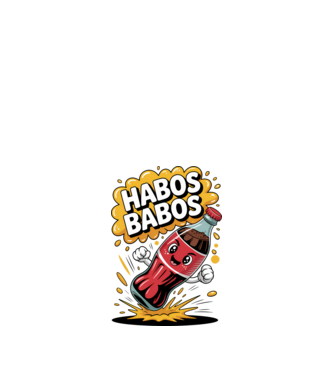 Habos Babos minta fehér pólón