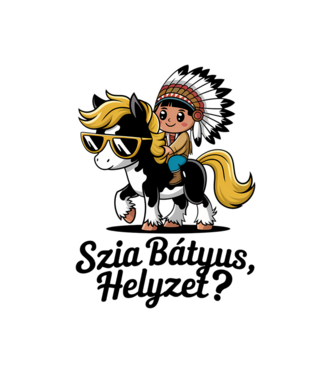 Szia Bátyus, helyzet? - Yakkari minta fehér pólón