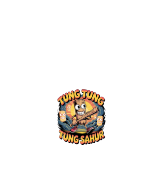 Tung Tung Tung Sahur Retro minta fehér pólón