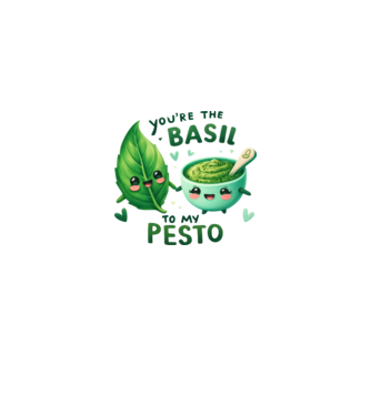 You are the basil to my pesto minta fehér/piros pólón
