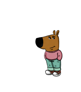 Chill Guy funky - fehér minta fehér pólón