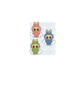 LABUBU minta fehér pólón