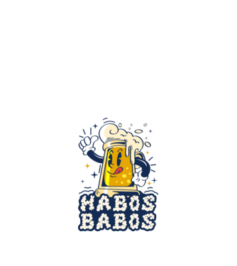 Habos Babos minta fehér pólón