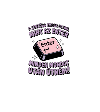 Legtöbb ember olyan, mint az Enter minta fehér pólón