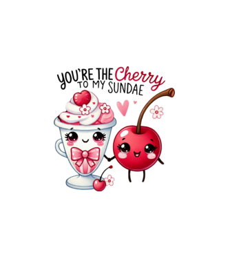 You are the cherry to my sundae minta fehér pólón