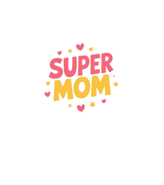 Super Mom fekete pólóra minta fekete pólón