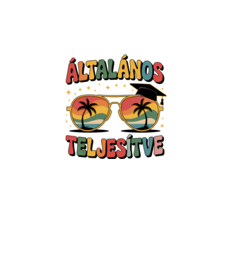 Általános teljesítve minta fehér pólón