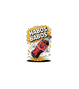 Habos Babos minta fehér pólón