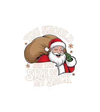 You should see the size of my sack Santa minta homokszín pólón