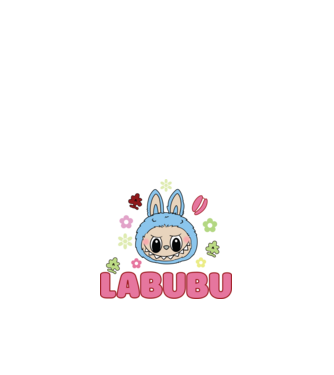 Labubu minta fehér pólón
