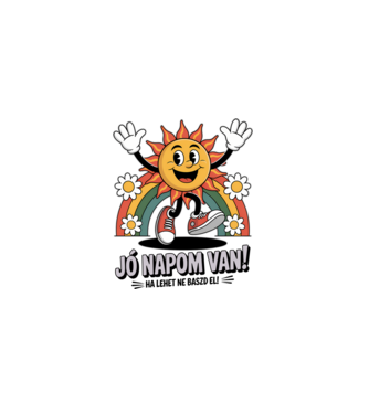 Jó napom van, ha lehet ne baszd el! minta szürke pólón