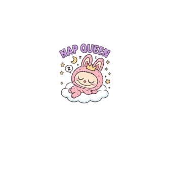 Nap Queen minta fehér pólón