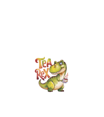 Tea Rex minta fehér pólón