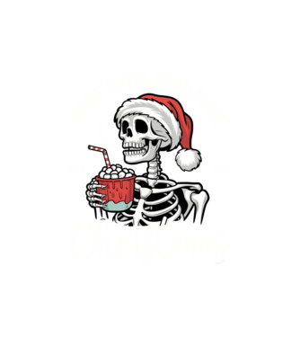 dead-inside-but-its-christmas-black-BG minta fehér pólón