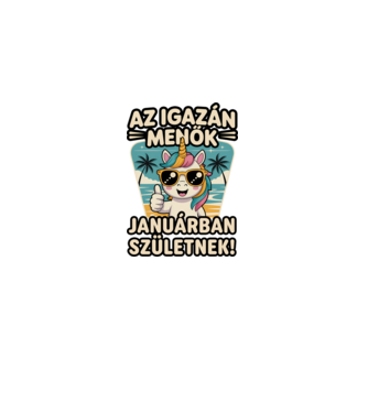 Az igazán menők januárban születnek! minta világos rózsaszín pólón