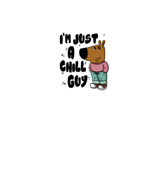 Chill Guy funky - fekete minta dusty pink pólón
