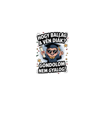 Hogy ballag a vén diák minta homokszín pólón