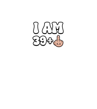 I am 39+1 minta fehér pólón