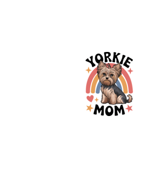 Yorkie Mom fehér pólóra minta neonsárga pólón