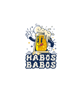 Habos Babos minta fehér pólón
